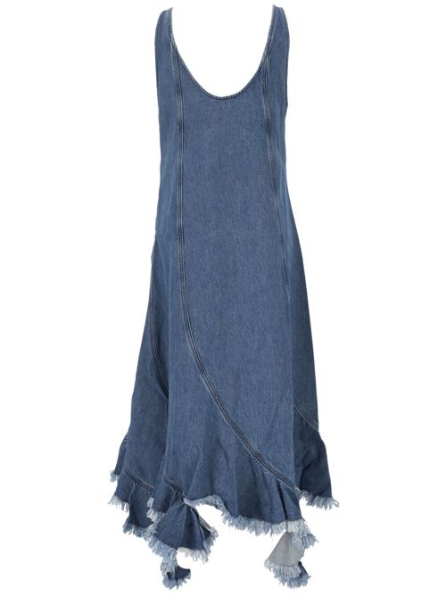 V-neck sleeveless woman dress Marques'Almeida | RST24DR0362DNMMID BLUE